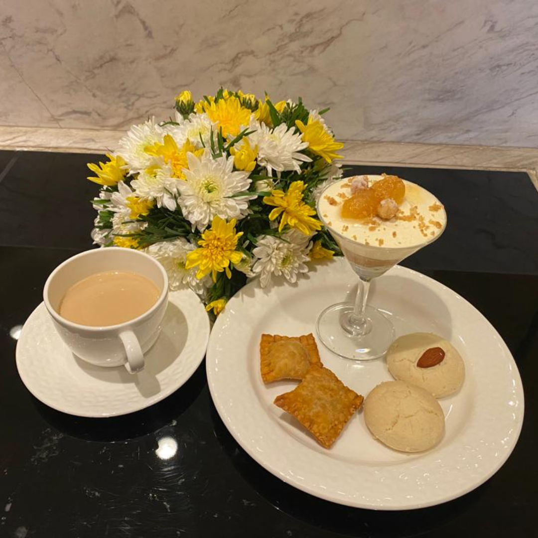 Prabha Khaitan Foundation - Regional Cuisine - Irani Chai, Qubbani Custard Triffle, Luqmi